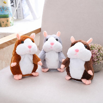 🐹🎁50% OFF NOW! Talking Hamster Plush Toy – Repeats What You Say, Auto Head Shaking Interactive Stuffed Animal, Hilarious Educational Toy for Kids & Party Fun