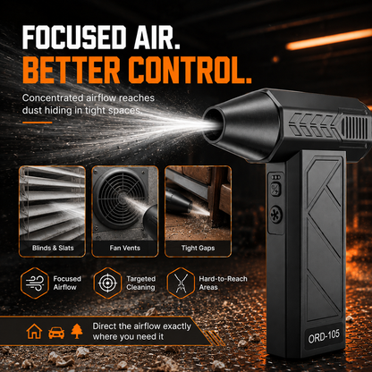 Cordless Turbo Air Duster – Powerful Rechargeable Cleaner for Cars, Garages & Workspaces