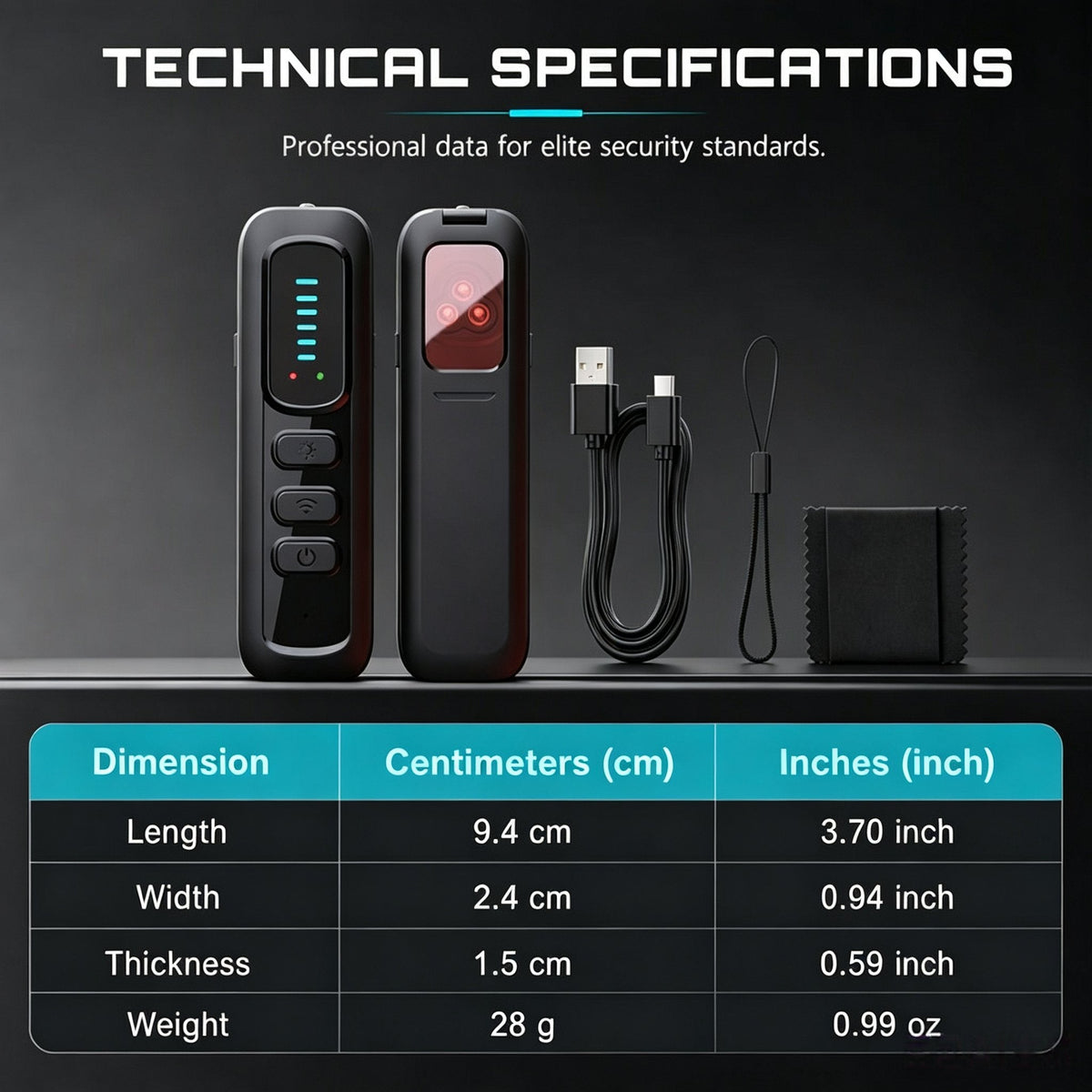 🔍 T19 6-in-1 Hidden Camera Detector – RF, GPS & Bug Finder for Privacy Protection