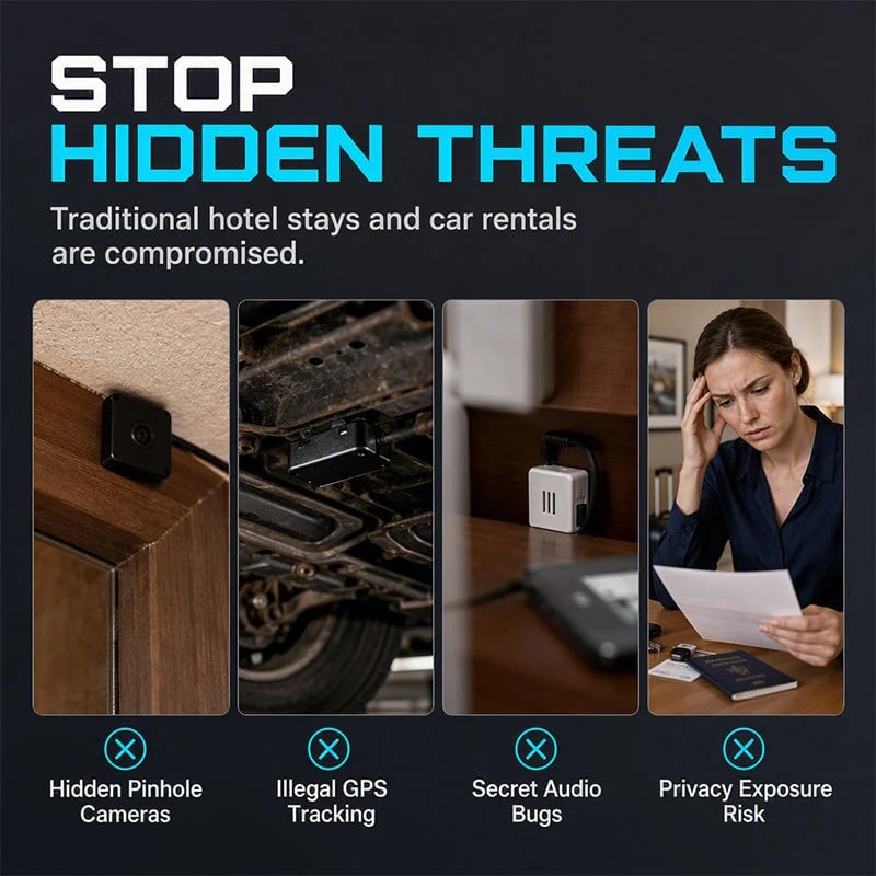 🔍 T19 6-in-1 Hidden Camera Detector – RF, GPS & Bug Finder for Privacy Protection