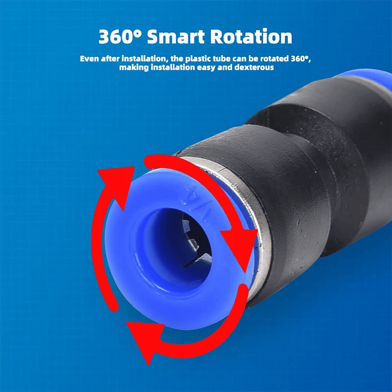 1/4 Inch Pneumatic Push-to-Connect Air Hose Fittings Kit