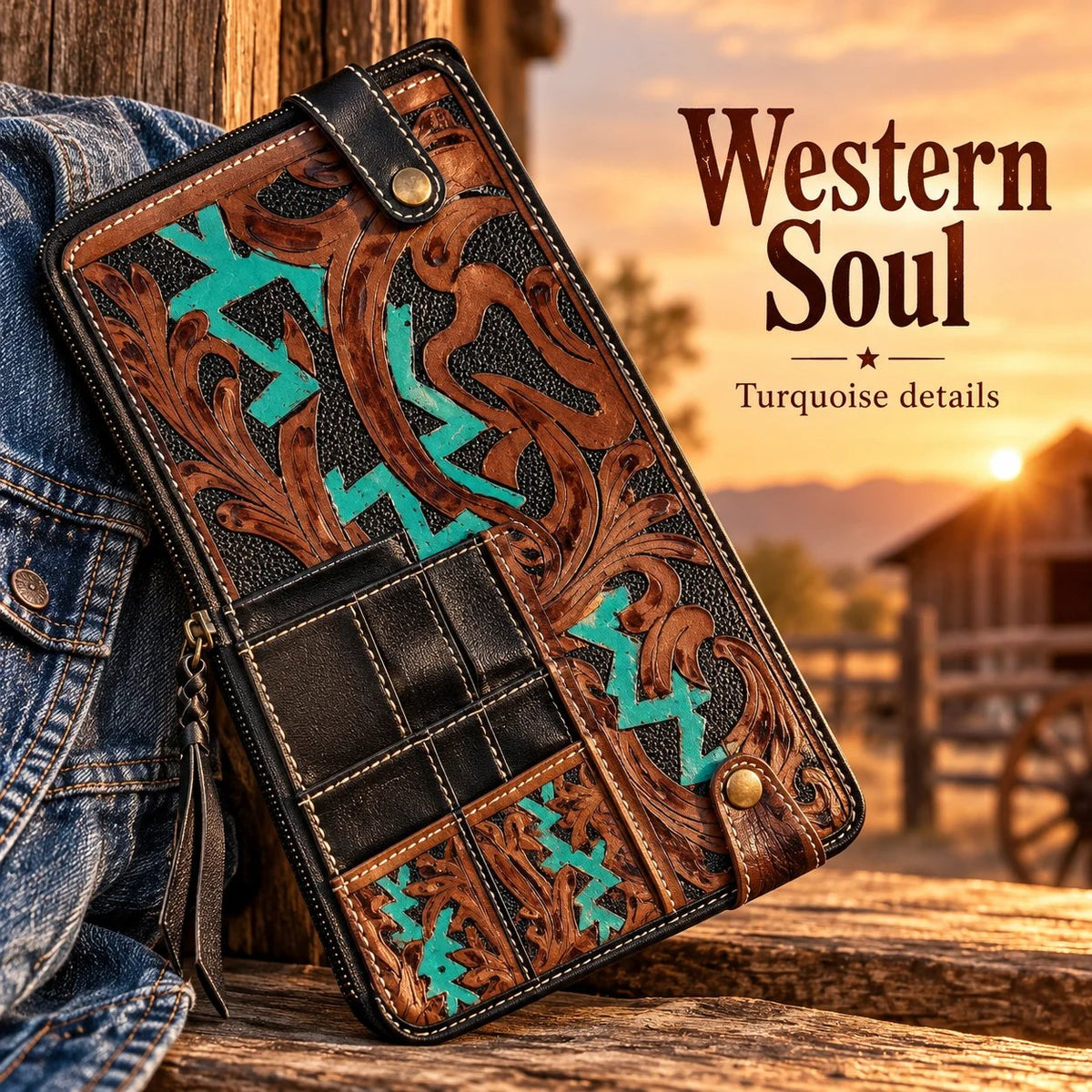 🕶️ Aztec Tooled Visor Holder