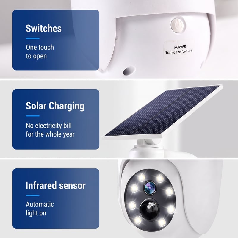 🎥Solar-Powered Simulated Surveillance Camera Street Light