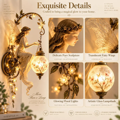 ⏰Limited Stock 49% OFF -🧚✨ Enchanted Fairy Blossom Lantern Wall Light 🌸🏮