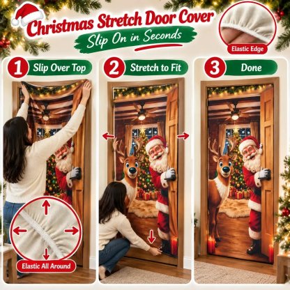 🎅 Santa Christmas Door Cover – Instant Holiday Magic🎄