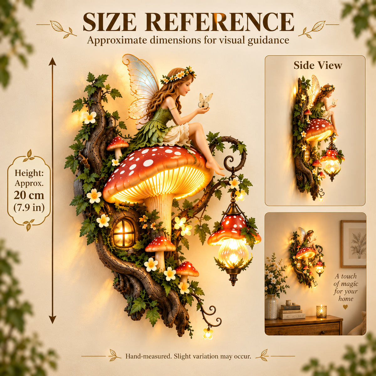 ⏰Limited Stock 50% OFF - 🧚✨ Enchanted Mushroom Fairy Wall Light 🍄🌿