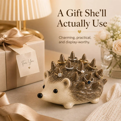 🔥 Handmade Hedgehog Ring Holder – Adorable Ceramic Jewelry Tray & Gift for Her