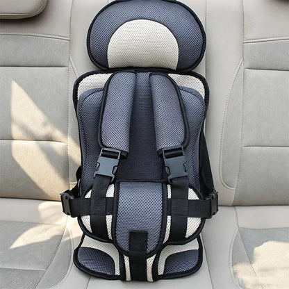👶🛡️   Portable Child Car Seat – Cotton & Polyester, Lightweight & 5-Point Harness.🚙