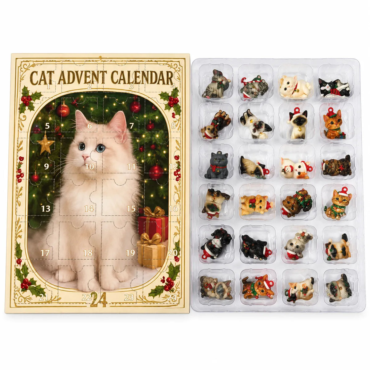 A Christmas Countdown Made for People Who Can Never Have Too Many Cats（2D Flat Style）