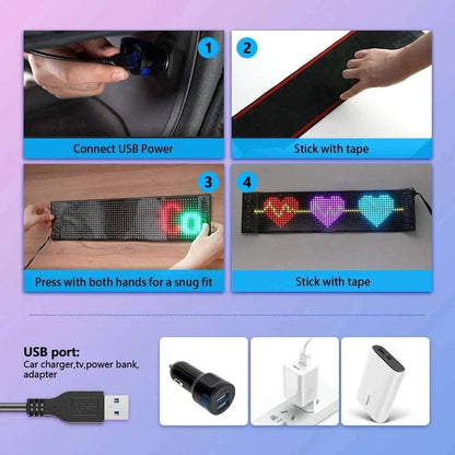 🔥Flash Sale✨DIY Car Dynamic LED Smart Colorful Eye Lamp Soft Screen