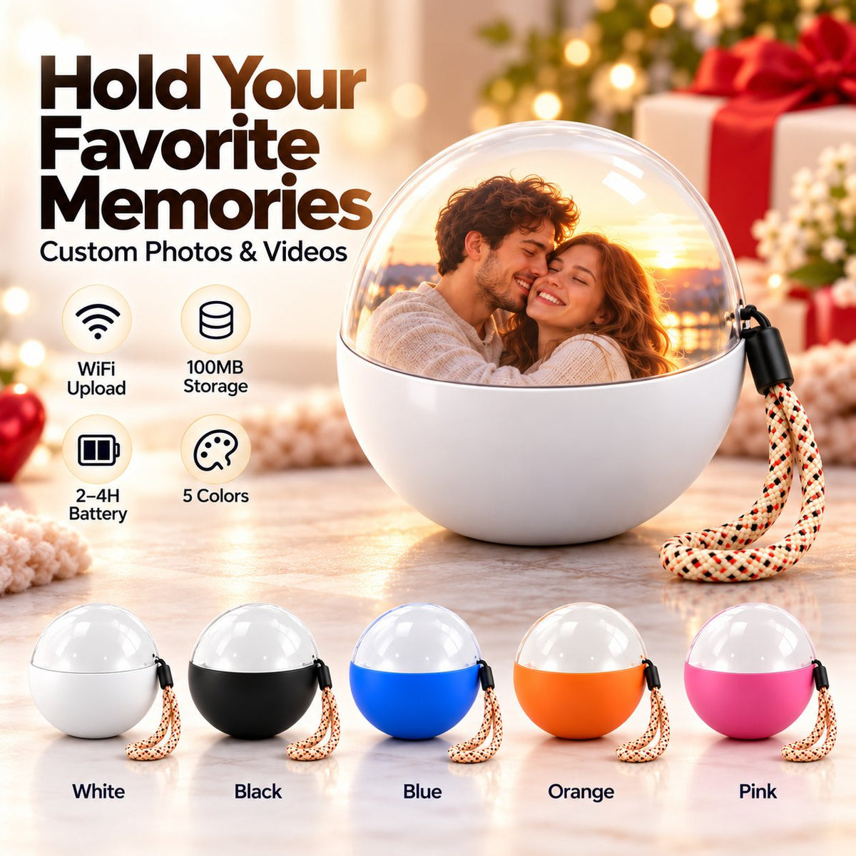 🔮 Magic Video Crystal Ball – Custom WiFi Photo & Video Memory Display