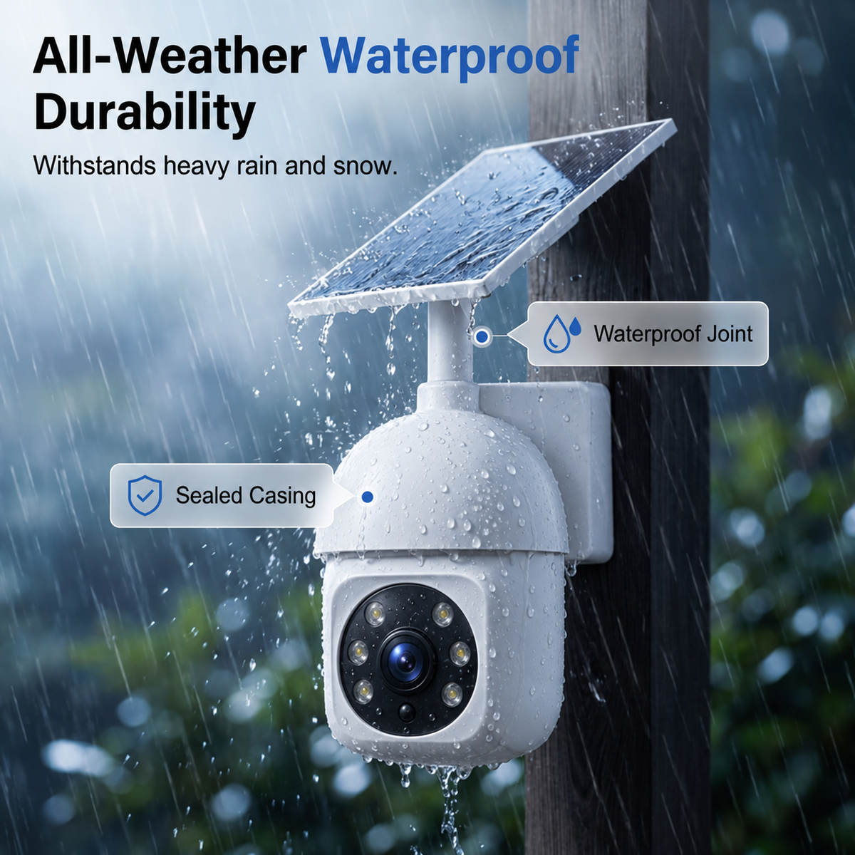 ⏰Solar-Powered Simulated Surveillance Camera Street Light