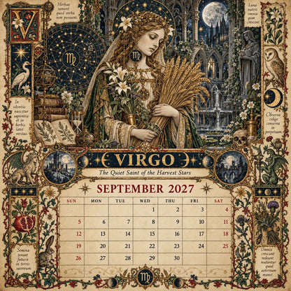 📅✨2027 Zodiac Grimoire Calendar™ | 12 Signs, 12 Forbidden Chapters