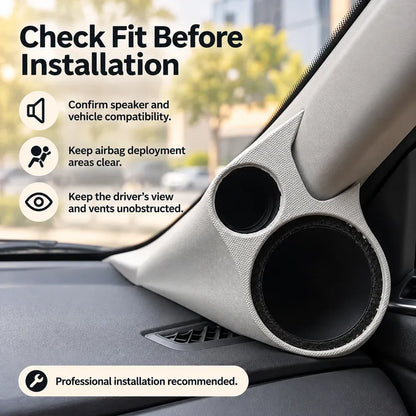 🚘 Dual-Opening A-Pillar Speaker Mounting Shell