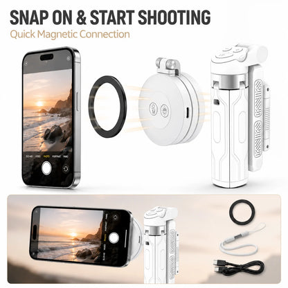 📸 Zoomable Magnetic Palm Grip | Selfie Stick & Tripod（🌟Compatible with all  phones）