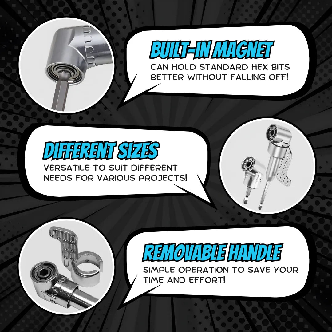105° Angled Drill Attachment 🔧 – Extended 5.51' Reach Adapter