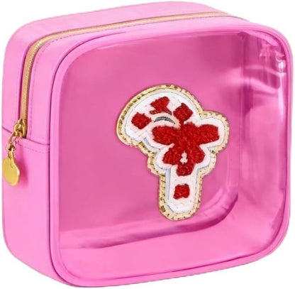 🎄 Christmas Tree Clear Makeup Bag – Festive Travel Organizer
