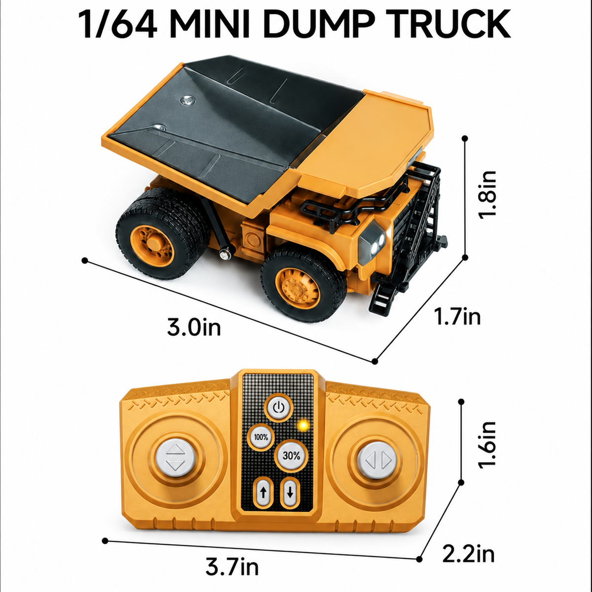 🚜 1:64 Premium Alloy Mini RC Construction Set