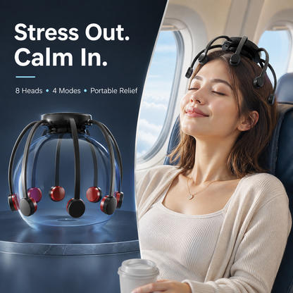🐙 Smart Octopus Head Massager – Electric Scalp Relaxation & Massage Device
