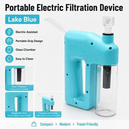 📍⚡50% OFF – Portable Handheld Electric Filtration Device | Compact Glass Chamber Design with Electric-Assisted Operation & 6 Color Options ✨