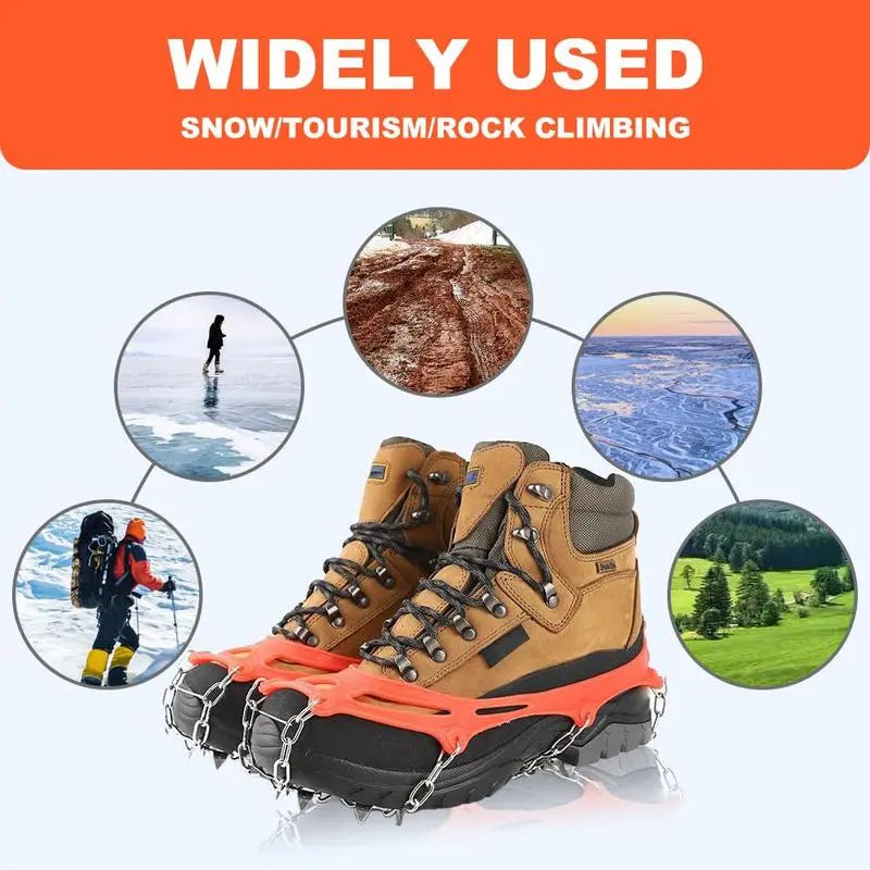 🧊 49% OFF Ice Cleats for Shoes – Anti-Slip Snow Grips for Winter Walking & Hiking