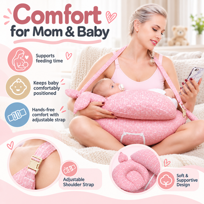 🤱 Ergonomic Nursing Pillow – Adjustable Breastfeeding Support Pillow for Mom & Baby 💕