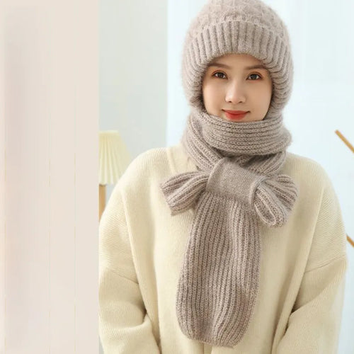🎄Winter Versatile Knitted Hooded Scarf for Women