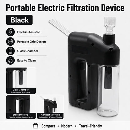 📍⚡50% OFF – Portable Handheld Electric Filtration Device | Compact Glass Chamber Design with Electric-Assisted Operation & 6 Color Options ✨
