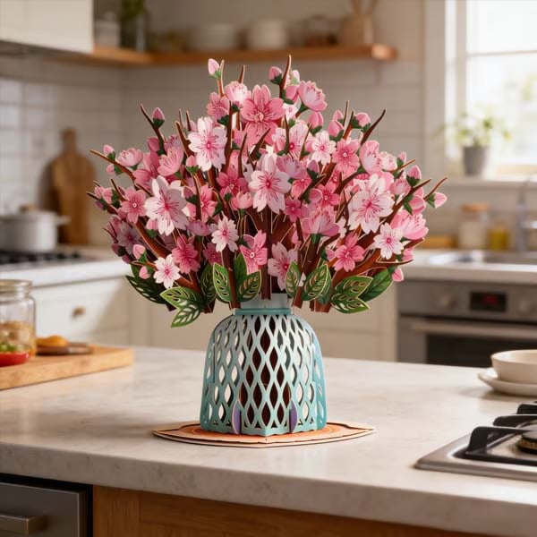 Forever-Blooming 3D Flower Pop-Up Card