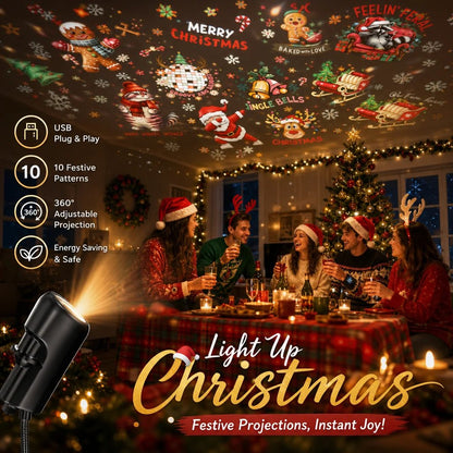 🎃✨ Plug-&-Play HD Halloween Star Projector – 6-Disc Set for a Spooky Holiday Atmosphere