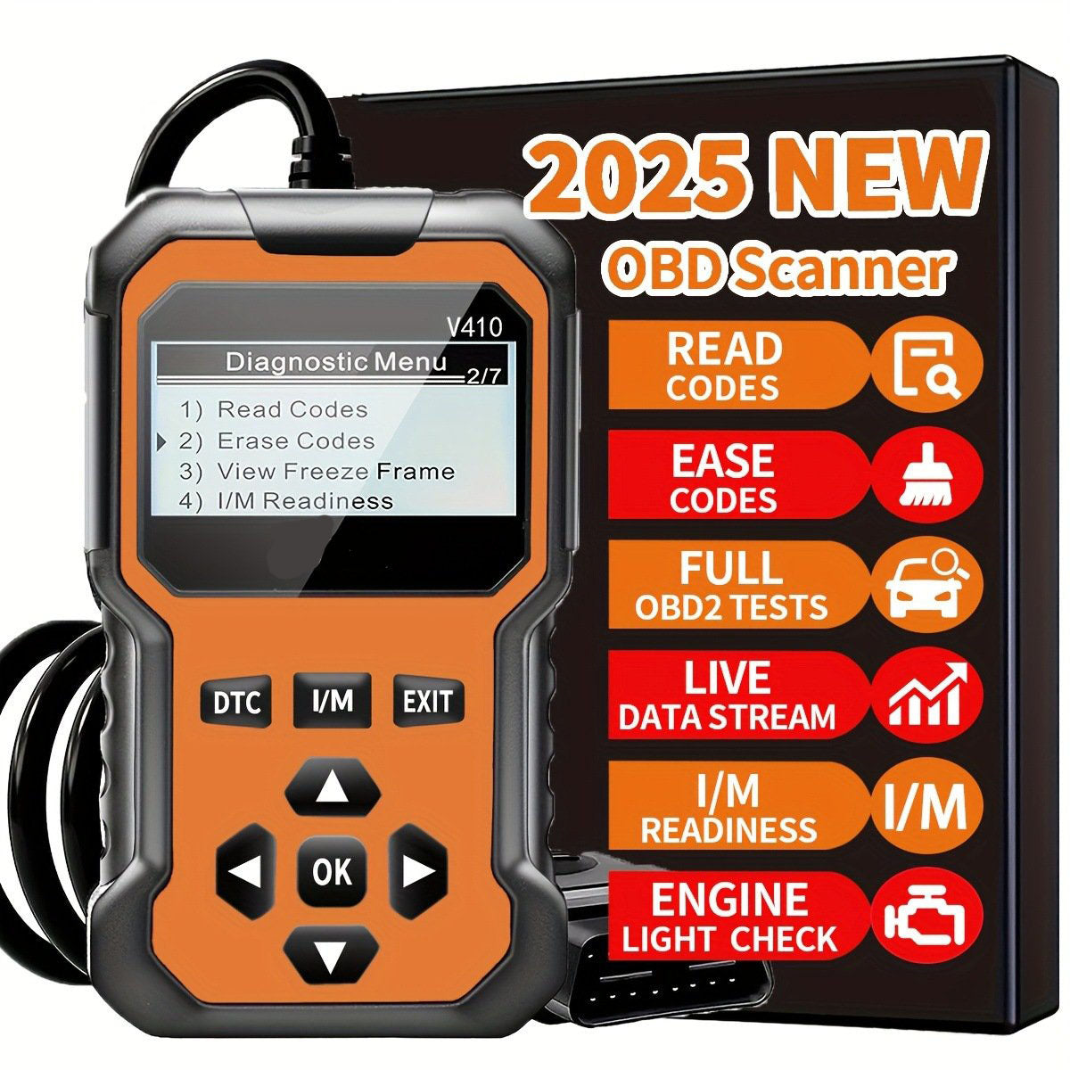 💥2026 Newest Enhanced Universal Scanner V410 Car Engine Fault Code Reader Diagnostic Tool