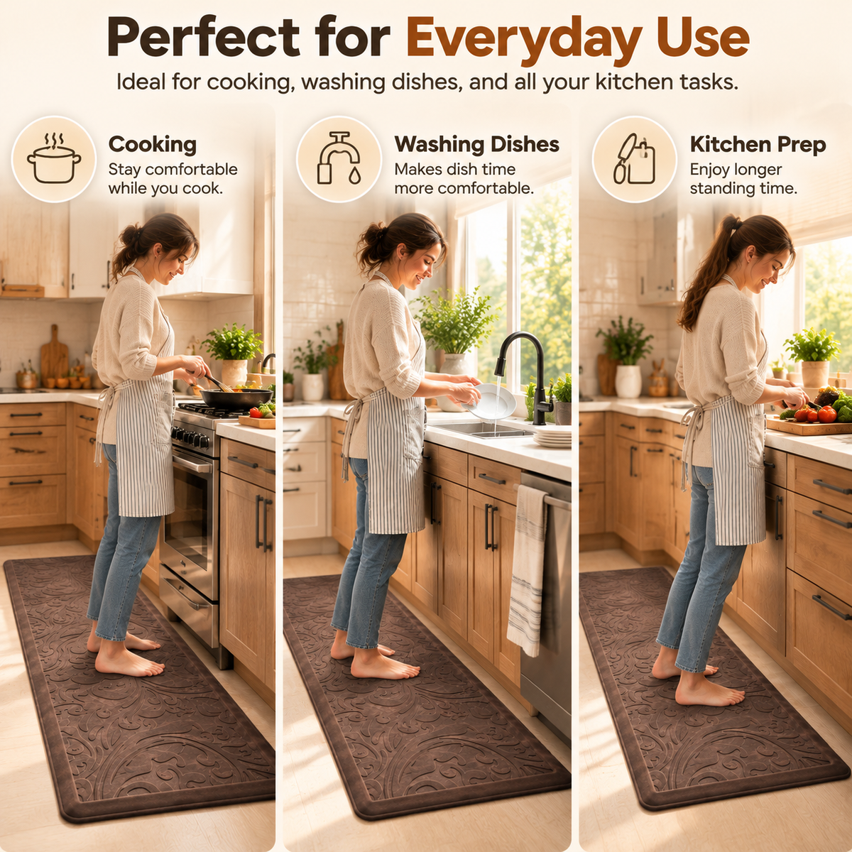 🏆 Cushioned Kitchen Mat Runner – Comfort Meets Kitchen Style