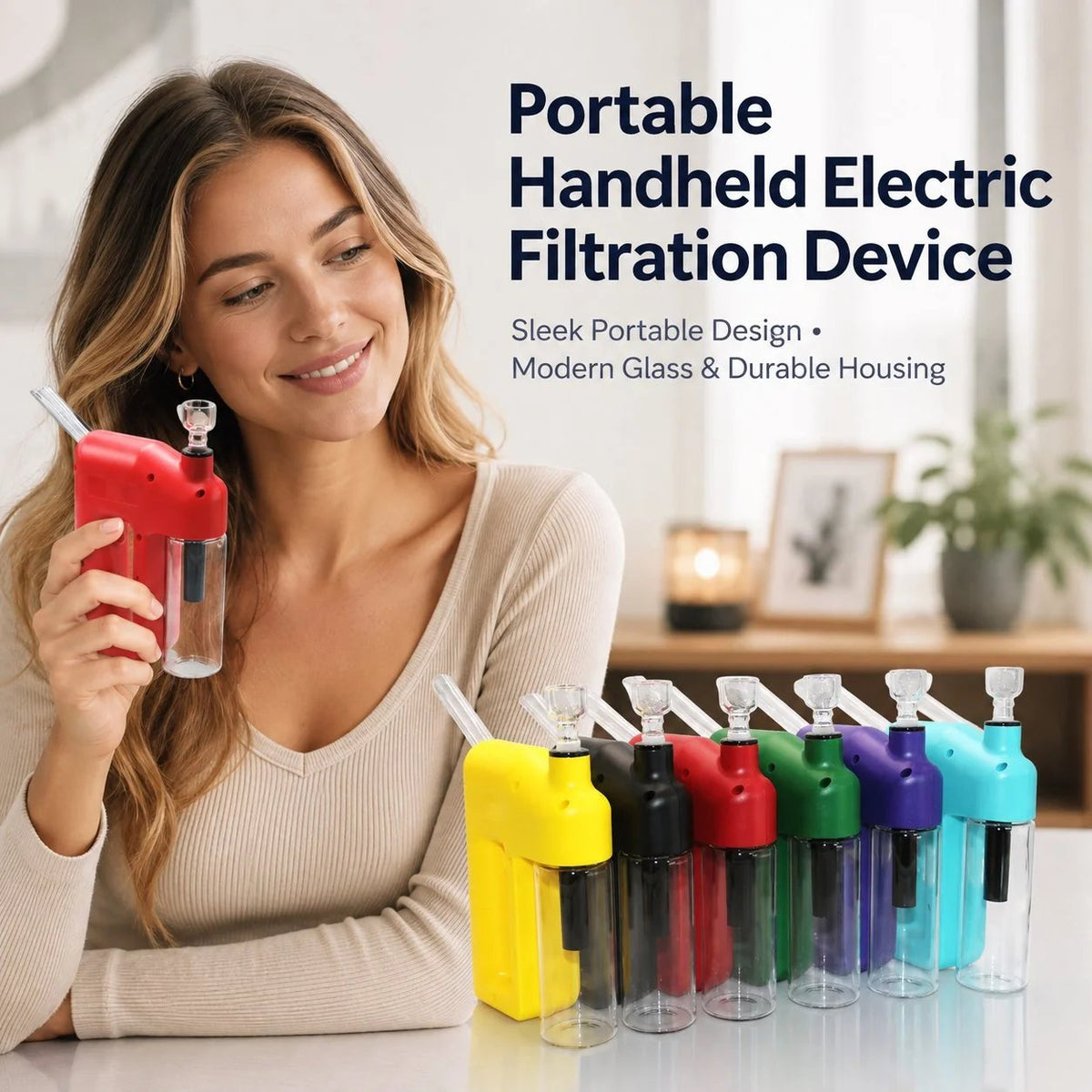 📍⚡50% OFF – Portable Handheld Electric Filtration Device | Compact Glass Chamber Design with Electric-Assisted Operation & 6 Color Options ✨