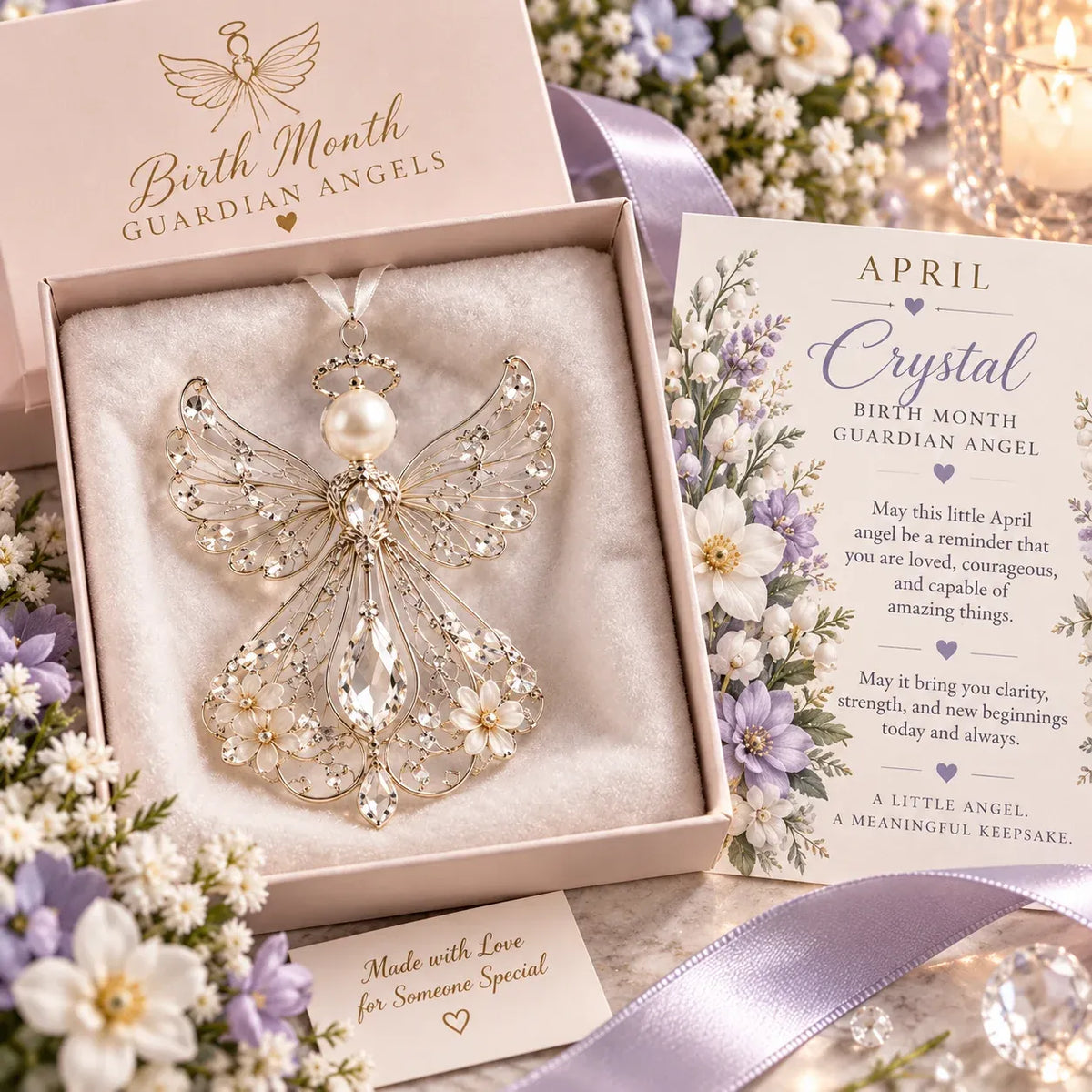 ⏳ Last Day 49% OFF – 👼 Birth Month Guardian Angel | 12 Birthstone-Inspired Keepsakes for Meaningful Gifts ✨