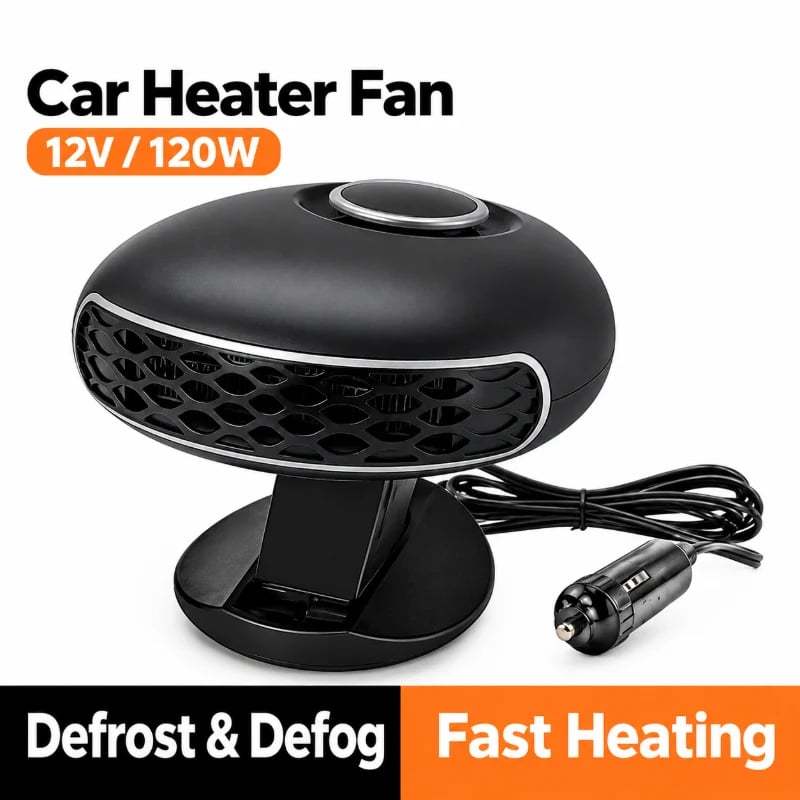 🌟✨ Portable Car Heater Defroster with 360-Degree Rotating Base