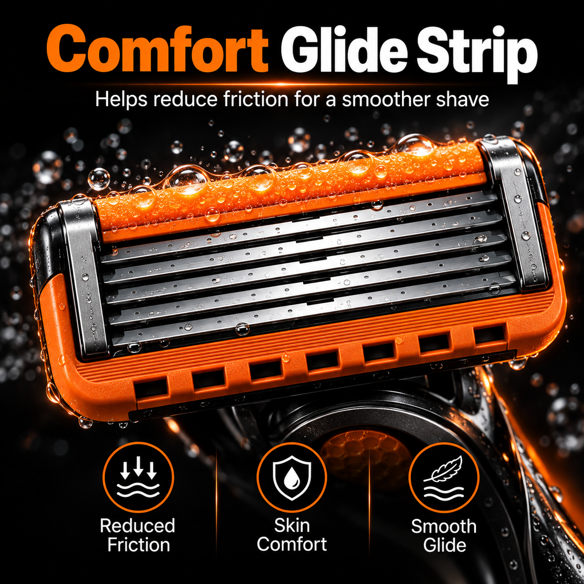 ✨Men's Razor Blade Replacement, 24 Pcs Razor Blade & 1 Count Handle