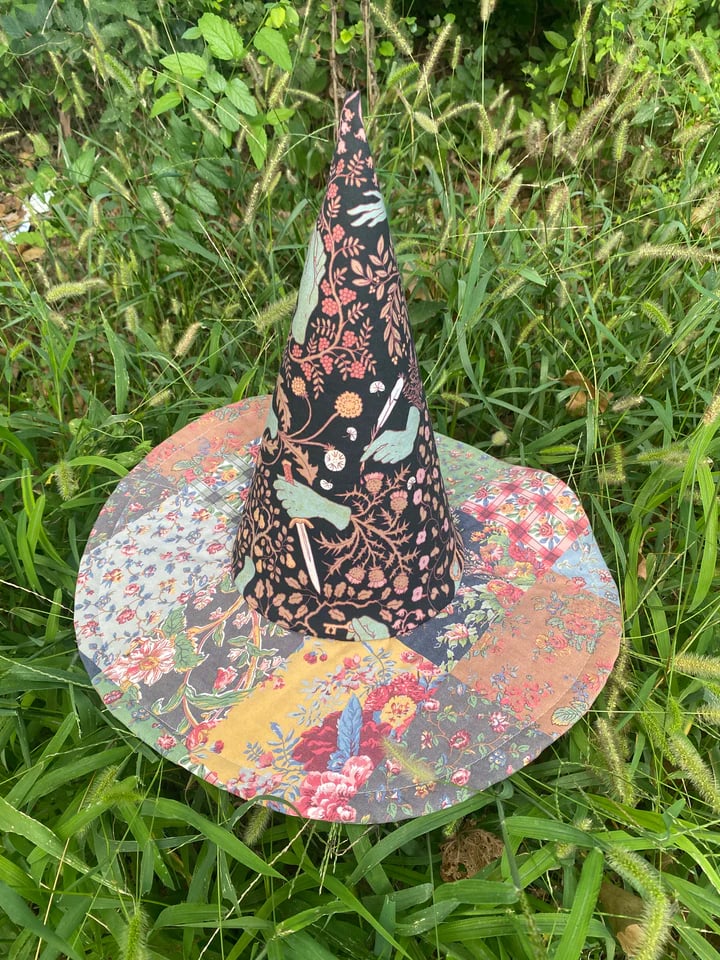🔥Last Day 49% OFF - The Quilted Witch Hat | Handcrafted Folk Art Hat