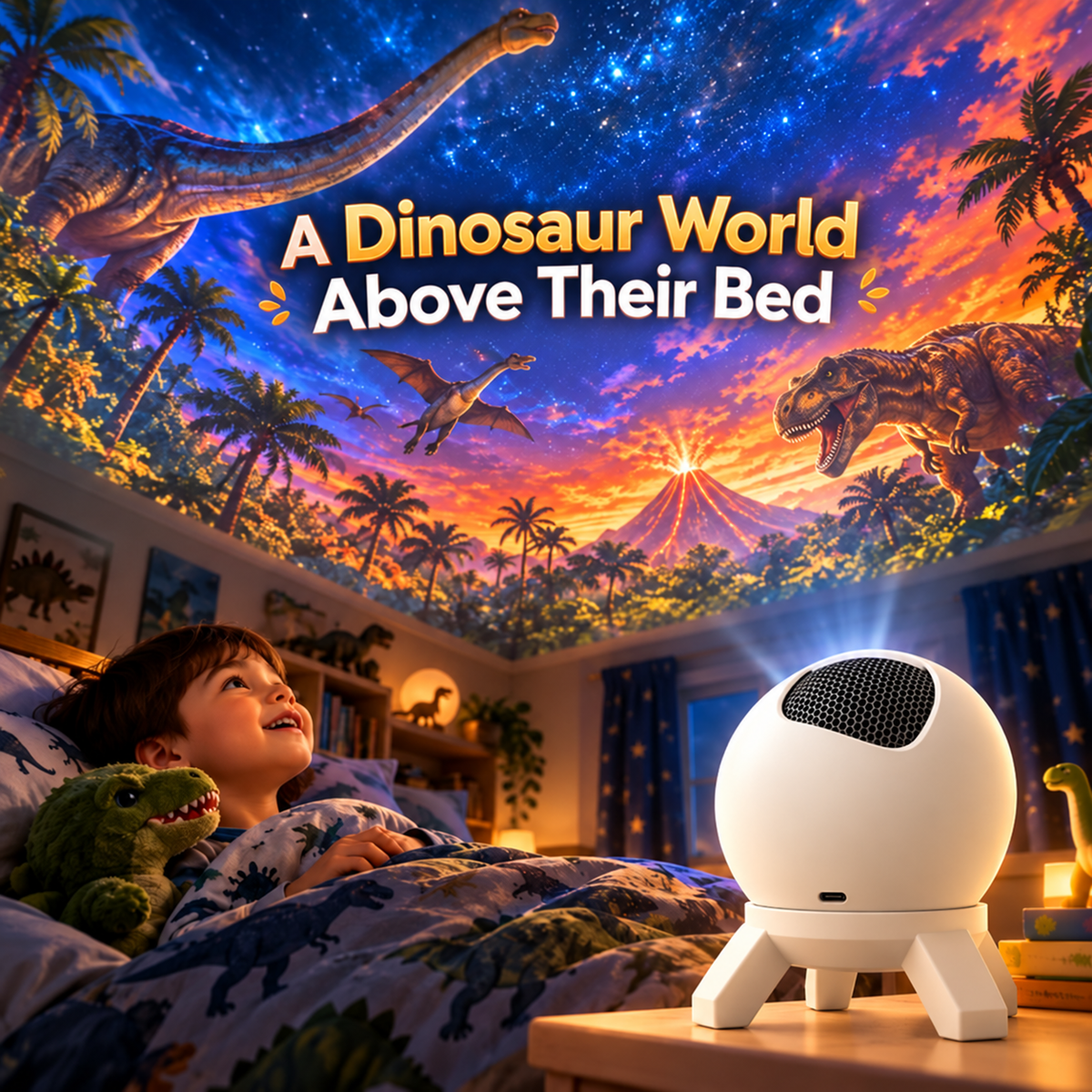 🦖✨ Dino Adventure Projector Lamp™