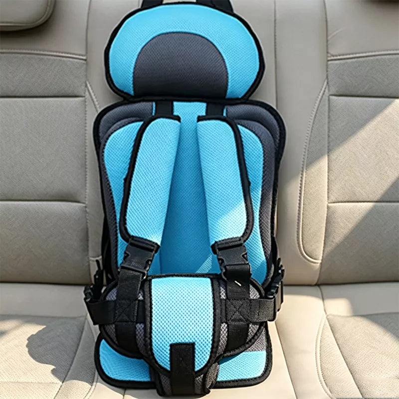 👶🛡️   Portable Child Car Seat – Cotton & Polyester, Lightweight & 5-Point Harness.🚙