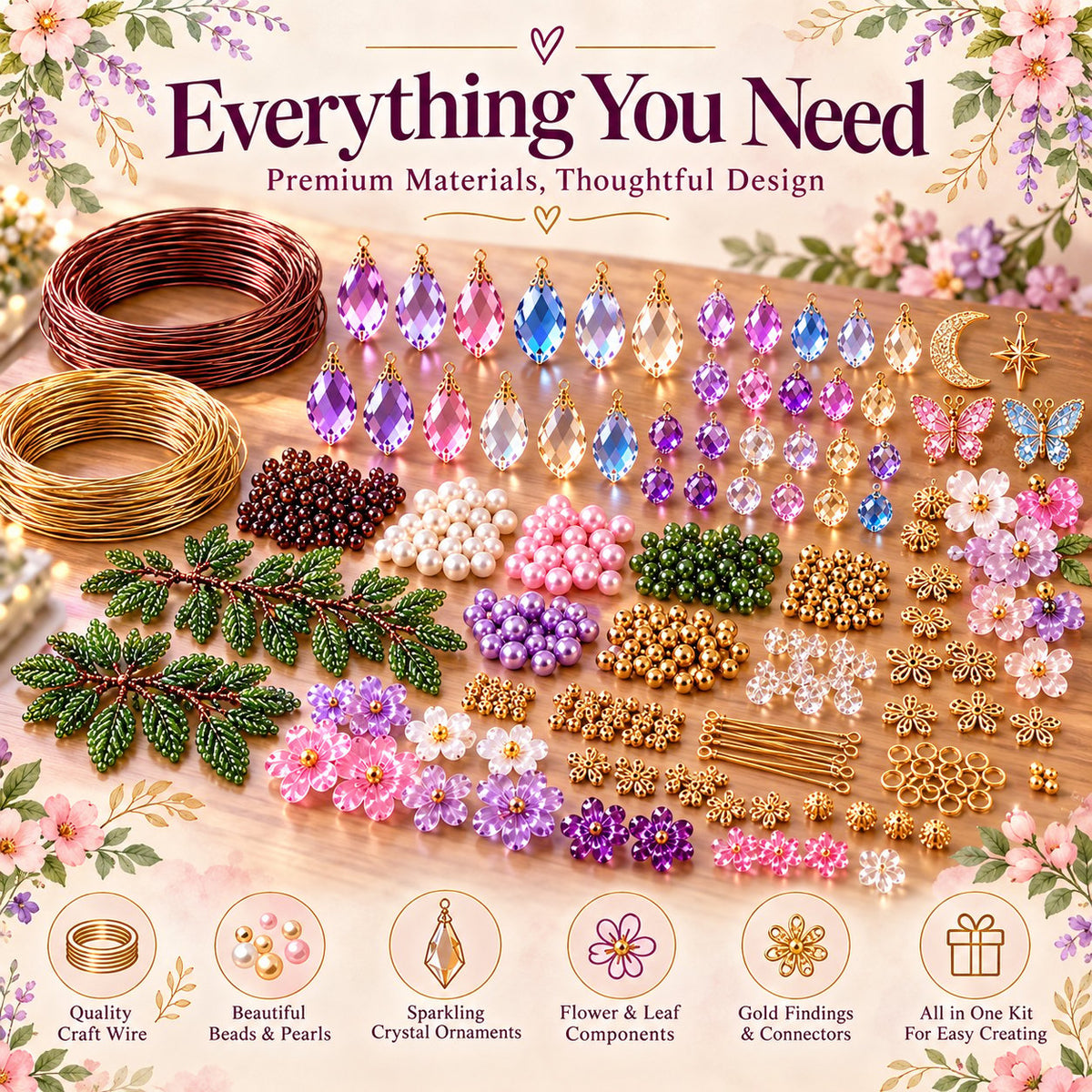 DIY Beaded Gem Tree Craft Kit – Handmade Crystal Tree Home Decor