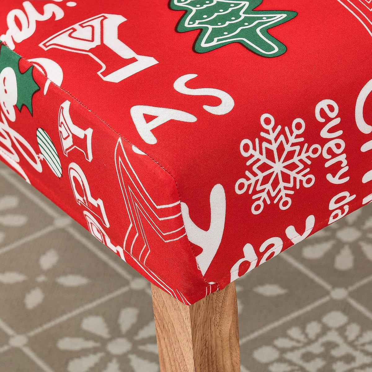 Instant Christmas Cheer: Premium Elastic Holiday Chair Covers