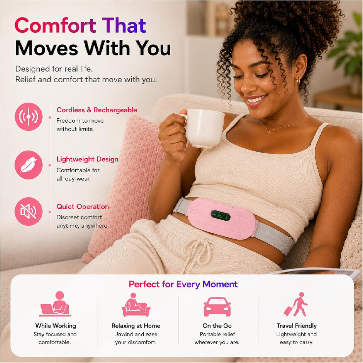 Wearable Heating and Massage Belt – product image