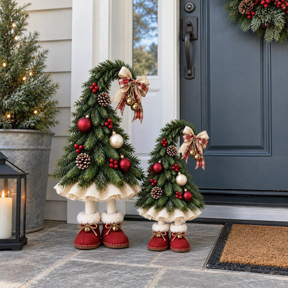 Whimsical Christmas Elf Tree Topper with Red Boots – Bring Holiday Magic Home