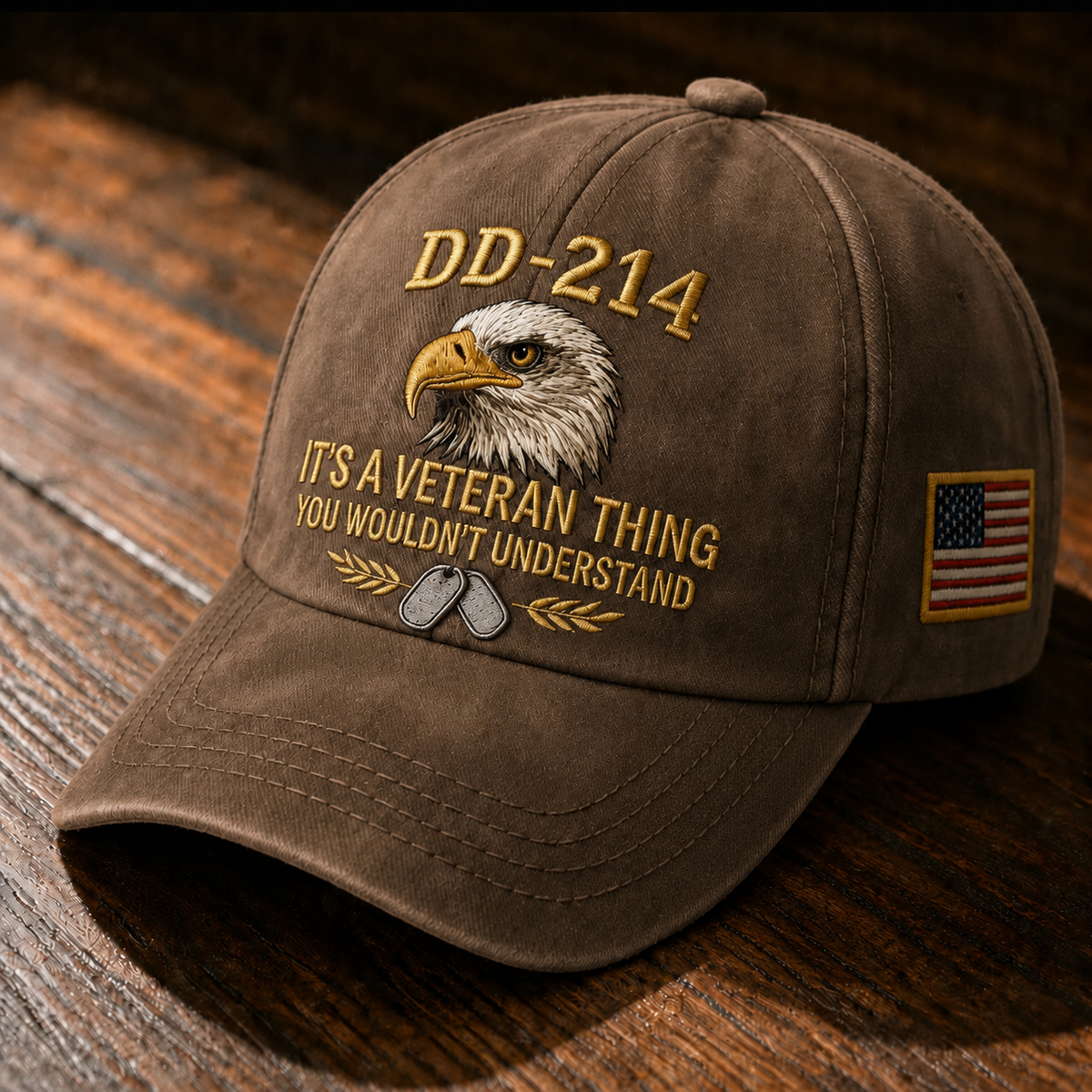 DD-214 Veteran 3D Embroidered Cap - “IT'S A VETERAN THING YOU WOULDN'T UNDERSTAND”🎁