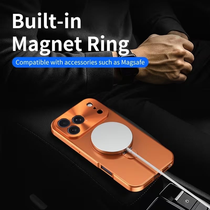 Privacy Screen & Magnetic Phone Case  work with iPhone Stand Ring Holder