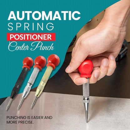 🔘 50% OFF! ⚡ Automatic Center Punch - Precision Marking for Metal/Wood, Spring-Loaded & Adjustable Force 🛠️📏