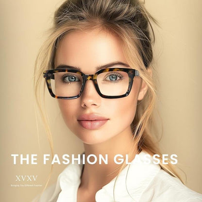 🔥✨👓3 Pack Tortoiseshell Reading Glasses – Blue Light Blocking Oversized Square Readers