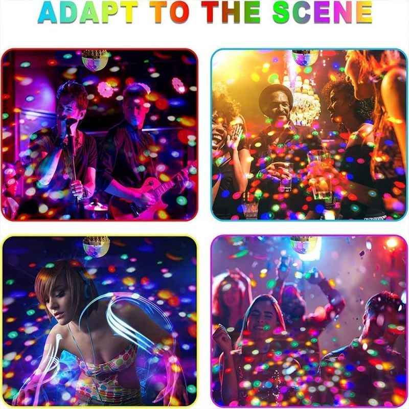 💃Enjoy a More Excited Christmas🔥 Colorful Rotating Disco Ball Light