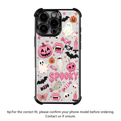 🎃Halloween Candy Ghost Phone Case – Cute Pumpkin & Ghost Design, Shockproof Magnetic Case