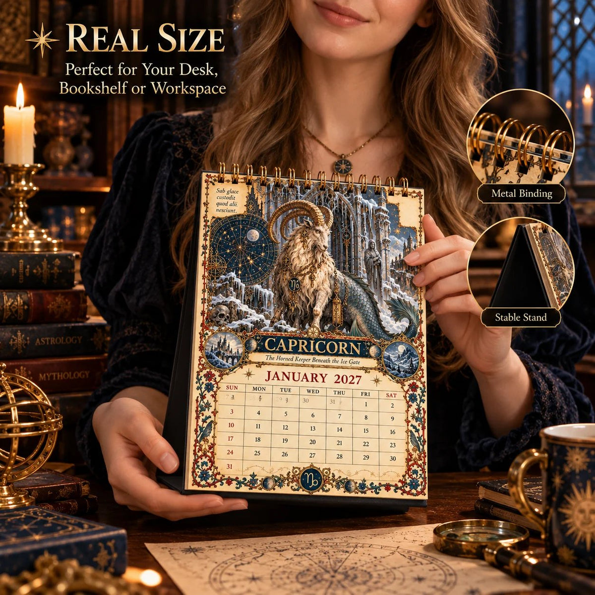 📅✨2027 Zodiac Grimoire Calendar™ | 12 Signs, 12 Forbidden Chapters